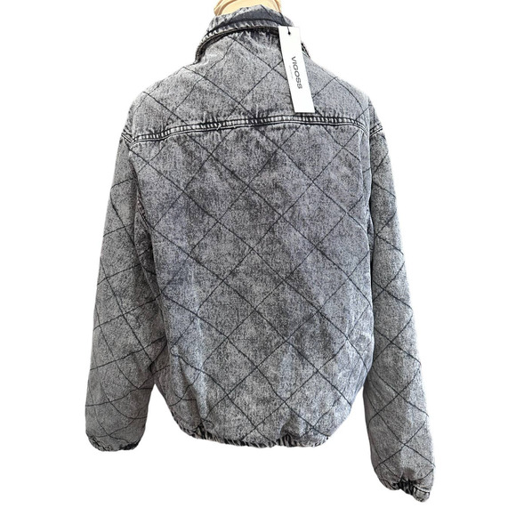NWT Vigoss Gray Quilted Jacket Size XL - Picture 3 of 8